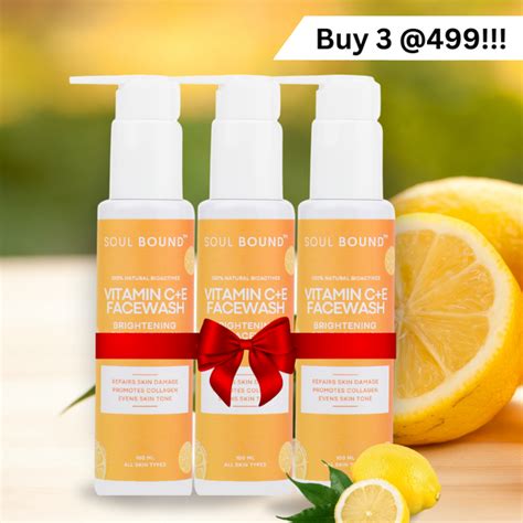 Vitamin C + E Face Wash - Pack of 3 – SoulBoundindia
