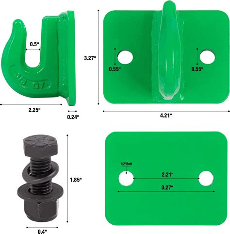 Buy Tnyeobae 2 Pack 3/8 Tractor Bucket Hooks, Grade 70 Forged Steel ...