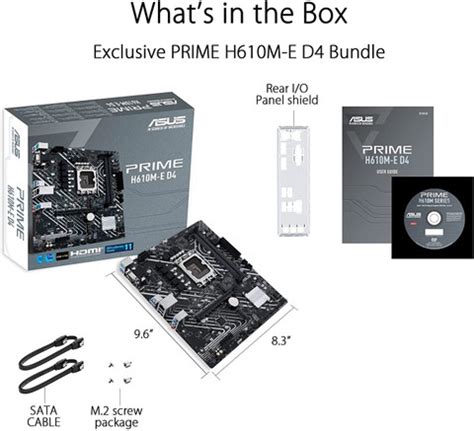 ASUS PRIME H610M-E D4 LGA 1700Socket Micro-ATX Intel H610 Chipset DDR4 ...