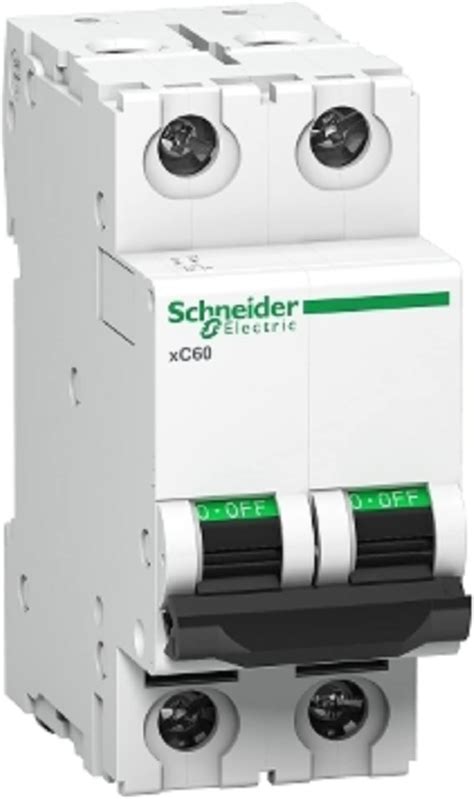 Schneider ACT 9 63 Ampere 2 Pole MCB, White, Standard (ACT 9 'C' CURVE ...