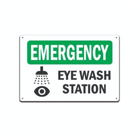 Buy Osha Emergency Sign Eye Wash Station 12-inch By 8-inch Made In The ...