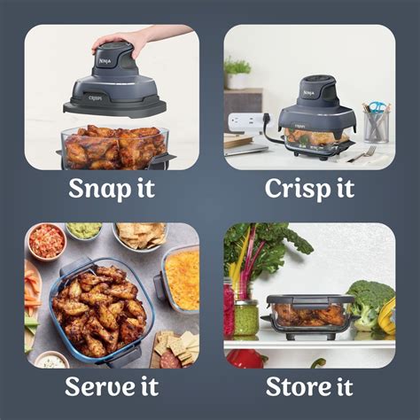 Ninja CRISPi 4-in1 Portable Air Fryer - Cyberspace Blue FN101UKGY ...