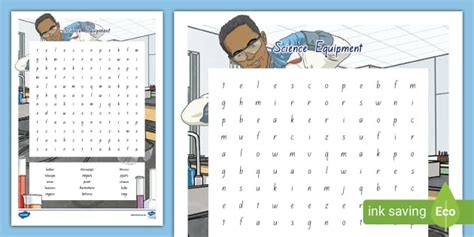 Science Equipment Word Search | Science Activity | Twinkl