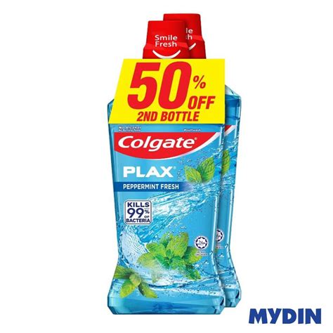 Colgate Plax Peppermint Fresh No Alcohol Mouthwash 50% Off 2nd Bottle ...