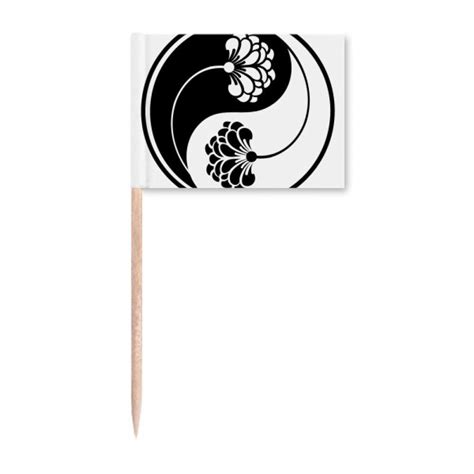 DIYthinker Culture Customs Yin-yang Flower Toothpick Flags Marker ...