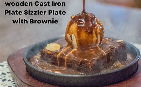 Buy santarms Wooden Sizzler Plate with Cast Iron Plate: Pack of 4 ...