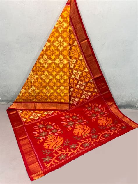 Elegant Soft Handloom Sico Pattu Sarees in Radiant Orange – PREMVASTRA