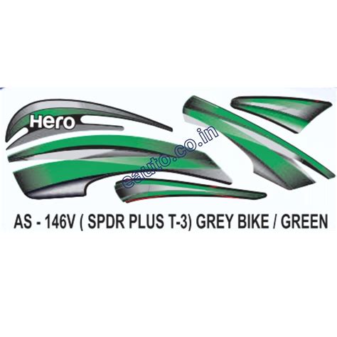 Graphics Sticker Set for Hero Splendor Plus | Type 3 | Grey Vehicle