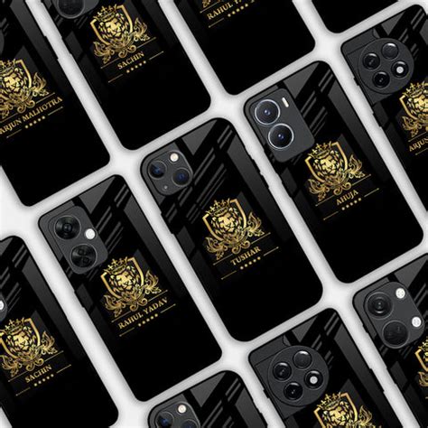 King Monogram Custom Glass Back Cover - Flat 35% Off On Personalised ...