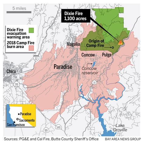 Dixie Fire near Paradise explodes across 1,100 acres in less than a day ...