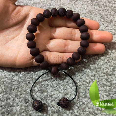 Original Tulsi Beads Bracelet 10mm Bead Size Dark Brown Color for Men ...