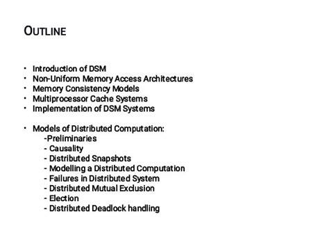 Distributed Shared Memory Systems: Concepts & Architectures (DS Unit4 ...