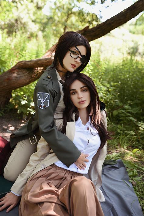 Pieck Finger and Hange Zoë from the Attack on Titan by kanra_cosplay and evenink [self] : r ...