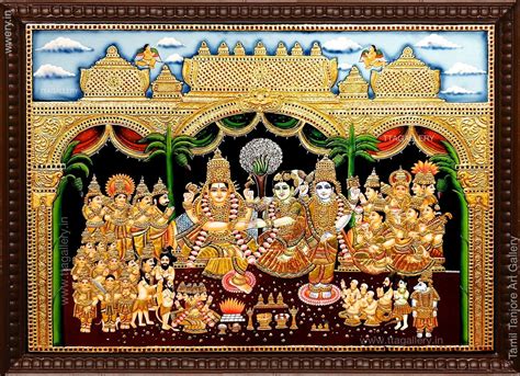 Girija Kalyanam Tanjore Painting