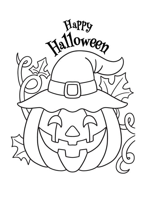 Halloween Color Pages Free Printable - Printable Aesthetic