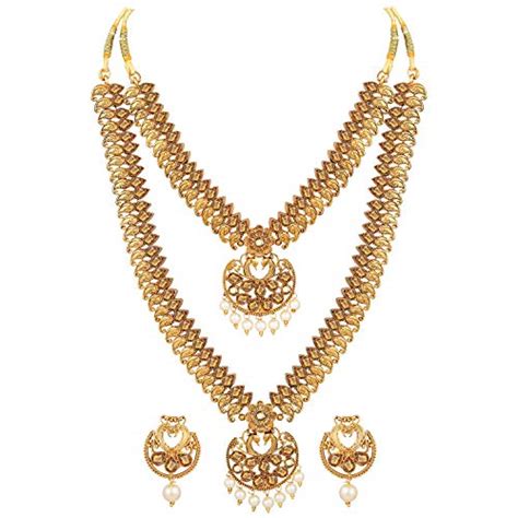 Shining Diva Fashion Latest Long Combo Design Necklace Set for Women ...