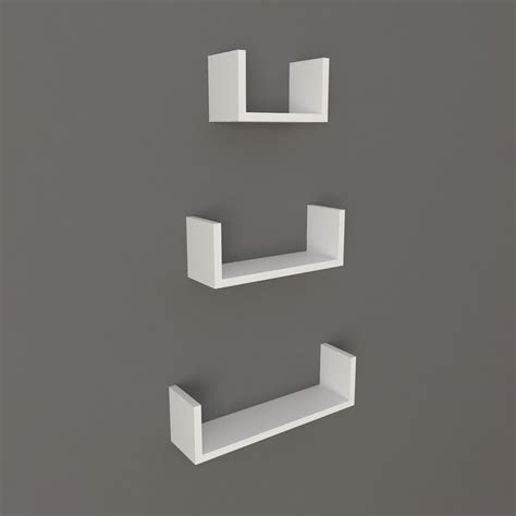 Buy Helios Reynan Set of 3 Wall Shelves - White from Helios by Home ...
