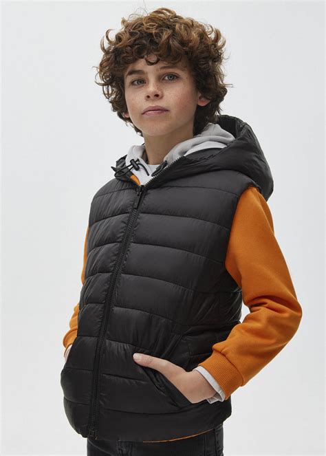 Reversible hooded puffer vest boy | Mayoral