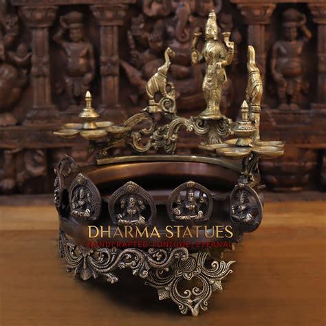 Buy Exclusive Brass Gajlakshmi Urli | Golden & Copper Finish Décor ...