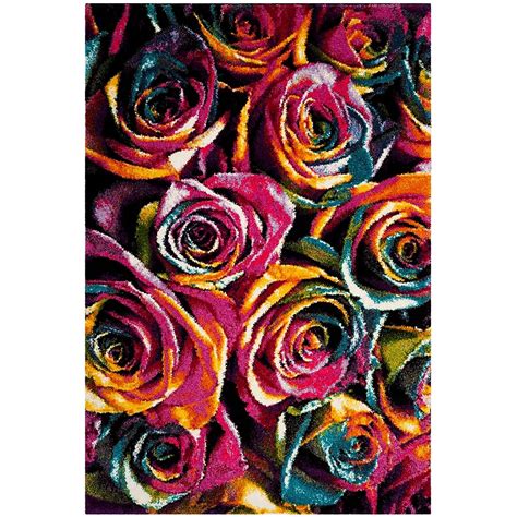 Safavieh Fiesta Eden Shag 5 x 8 Fuchsia Indoor Floral/Botanical ...