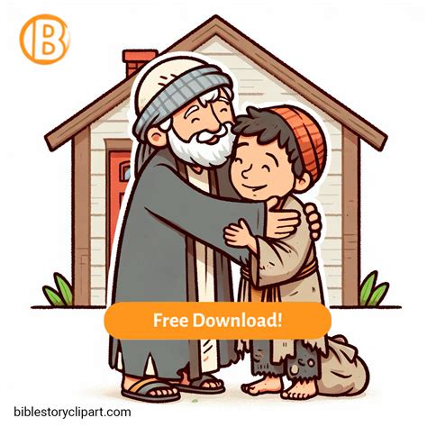 The Return of the Prodigal Son - Bible Story Clipart