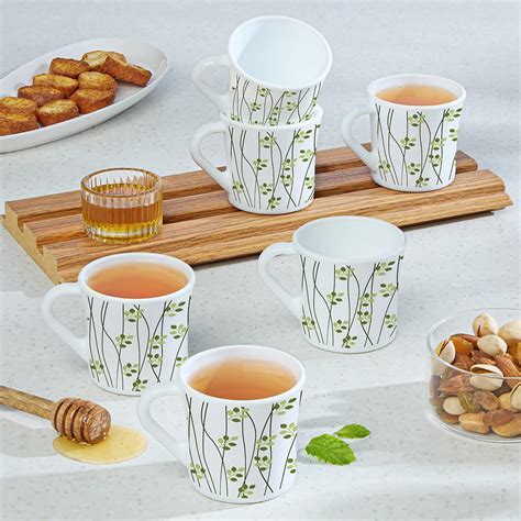 Larah by BOROSIL Crysta Series Flora Sunrise Opalware Tea/Coffee Mug ...