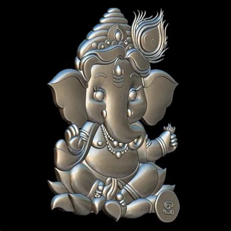 3D Ganpati Idol STL File - Divine Digital Art for 3D Printing