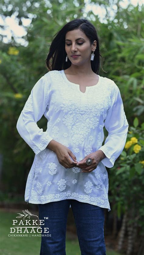 Stunning Handmade Chikankari Short Kurtis for Elegant Looks – Pakke Dhaage