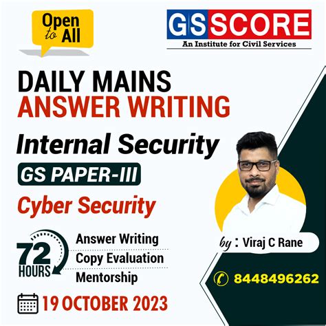 Internal Security (Cyber Security) by Viraj C Rane - GS SCORE