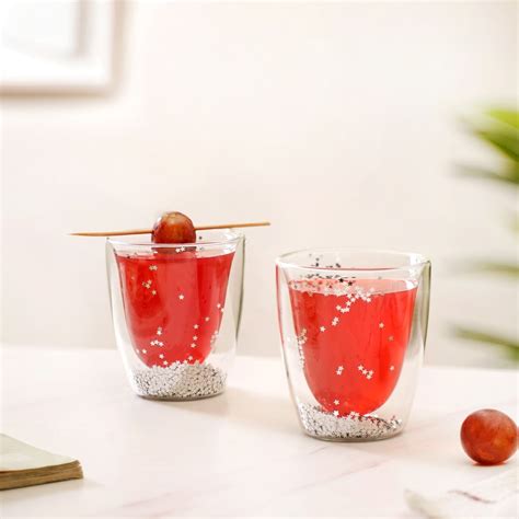 Twinkling Star Double Wall Drinking Glass Set Of 2 225ml Online ...