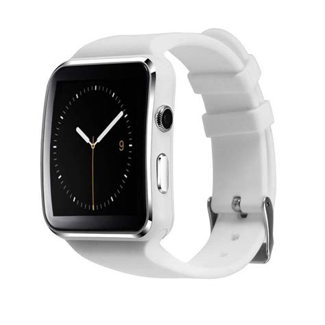 MOBILZA Bluetooth Wireless Curved Screen White X6 Smart Wrist Watch ...