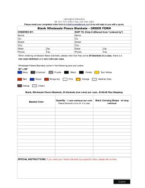 Blanket Order Form - Fill Online, Printable, Fillable, Blank | pdfFiller