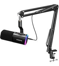 MAONO RGB Condenser Gaming Mic, USB Podcast Microphone with Noise ...