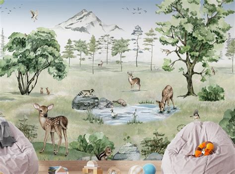 Wild Beauty: Inspiring Summer Stag Sanctuary Wall Murals