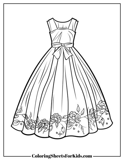 Dress Coloring Pages (Free PDF) - Coloring Sheets For Kids