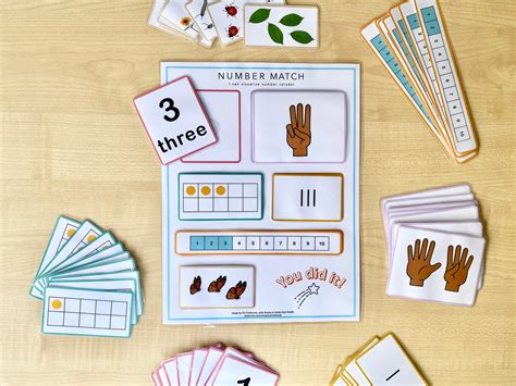 Number Match printable number match game busy book number | Etsy