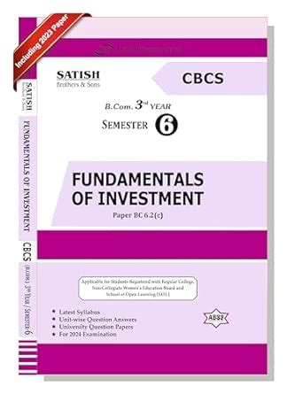 Buy Fundamentals of Investment B.Com. (Prog.) 6th Semester for Delhi ...