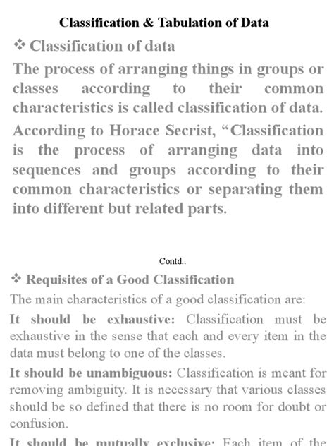 Classification and Tabulation of Data BBA 的图像结果