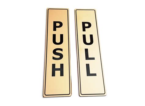Buy Origin Gold Push Pull Set Pair Generic Door Sign for Business ...