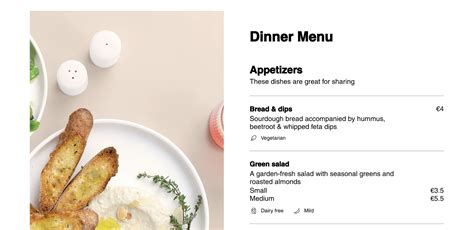 Image result for Wix Menu Design