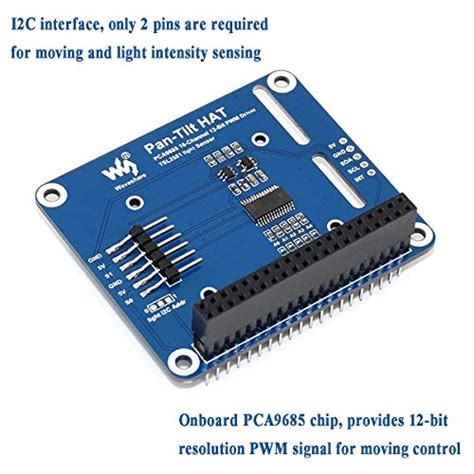 Buy MakerFocus Raspberry Pi 4B Servo Motor Controller PWM Kit, 2-DOF ...