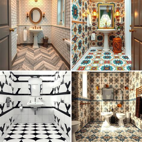 30 Powder Room Floor Tile Ideas for Elegant Small Spaces
