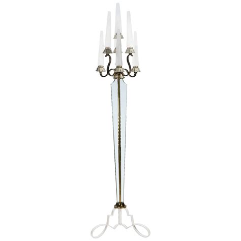 Bronze and Crystal Floor Lamp For Sale at 1stDibs