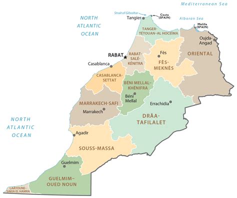 Map of Morocco - Cities and Roads - GIS Geography