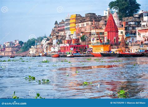 Varanasi Ghats from Ganges River, India Editorial Stock Image - Image of city, tourism: 96759299