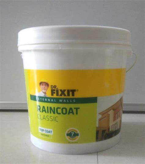 Pidilite Dr. Fixit 642 Raincoat Classic Top Coat (White Base) 4 Litre ...