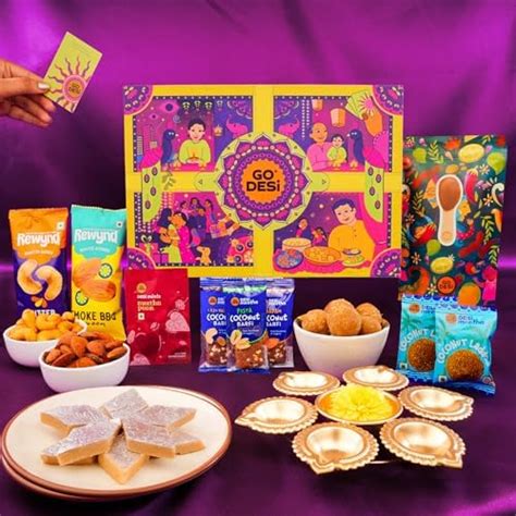 Phool Ashta Lakshmi Diwali Giftbox - 14 Item Gift Hamper - Contains ...