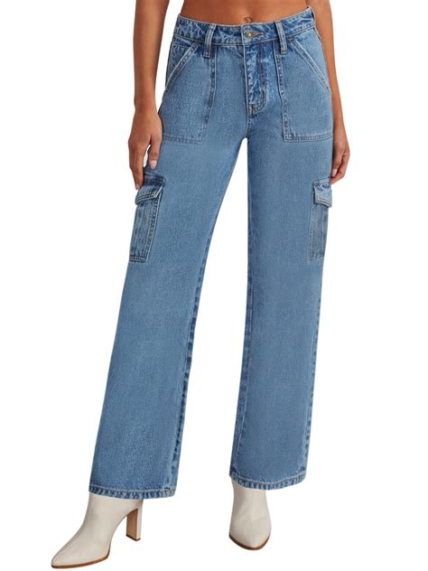Snapklik.com : Women Carpenter Cargo Jeans High Waisted Bell Bottoms ...