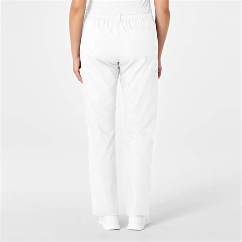 WonderWORK Women's Straight Leg Cargo Scrub Pant - White – Wink Scrubs