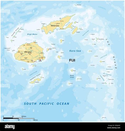 Fiji map hi-res stock photography and images - Alamy